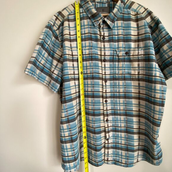 Men's XXL Royal Robbins Plaid Short-Sleeve Button Down Collared Shirt - Picture 4 of 6